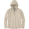 image:imageCarhartt Womens 106456 Womens Force Relaxed Fit HalfZip Hooded TShirtOat Milk
