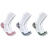 image:imageCarhartt Womens Midweight Cotton Blend Crew Socks 3PackWhite Assorted