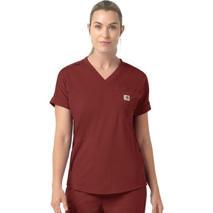 image:imageCarhartt Force CrossFlex Knit Womens Crew Neck Scrub TopAmber Terrain