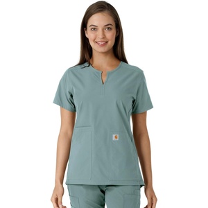 image:imageCarhartt Force CrossFlex Knit Womens Crew Neck Scrub TopSummer Blue