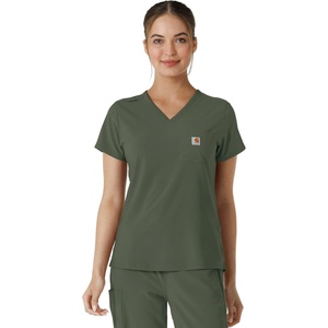 image:imageCarhartt Rugged Flex Peak Womens Tuckin Scrub TopOlive