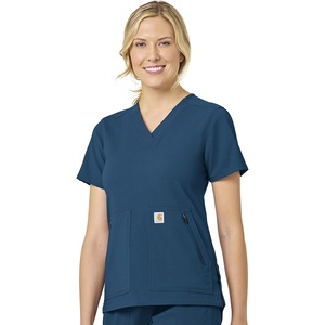 image:imageCarhartt Scrubs C12237 Womens Rugged Flex Modern Fit 4Pocket VNeckCaribbean