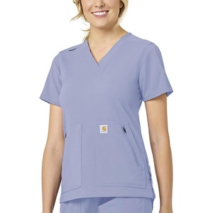 image:imageCarhartt Scrubs C12237 Womens Rugged Flex Modern Fit 4Pocket VNeckCeil Blue