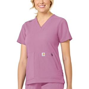 image:imageCarhartt Scrubs C12237 Womens Rugged Flex Modern Fit 4Pocket VNeckThistle