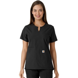 image:imageCarhartt Scrubs C12413 Womens Force Essentials Modern Fit Notch NeckBlack