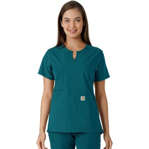 image:imageCarhartt Scrubs C12413 Womens Force Essentials Modern Fit Notch NeckCaribbean