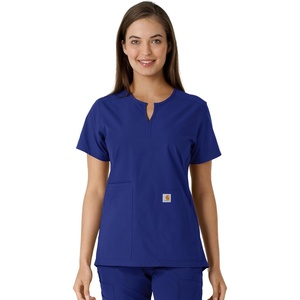 image:imageCarhartt Scrubs C12413 Womens Force Essentials Modern Fit Notch NeckGalaxy Blue