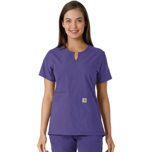 image:imageCarhartt Scrubs C12413 Womens Force Essentials Modern Fit Notch NeckGrape