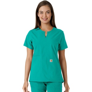 image:imageCarhartt Scrubs C12413 Womens Force Essentials Modern Fit Notch NeckTeal