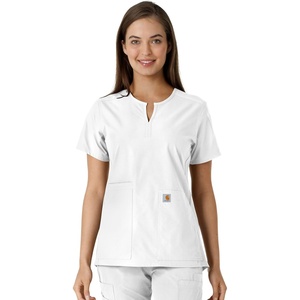 image:imageCarhartt Scrubs C12413 Womens Force Essentials Modern Fit Notch NeckWhite
