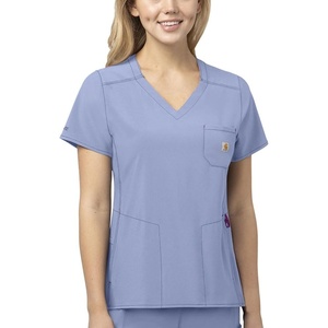 image:imageCarhartt Scrubs C12610 Womens Force CrossFlex Modern Fit Chest PockeCeil Blue