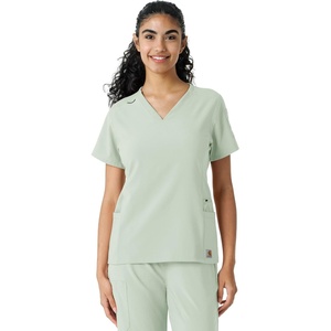 image:imageCarhartt Scrubs C13310 Womens CrossFlex Modern Fit Oversized VNeck TopBig Sky
