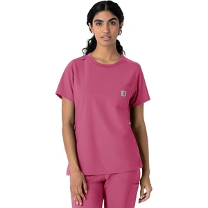 image:imageCarhartt Scrubs C13510 Womens Force Crew Neck Scrub TopElectric Fuschia