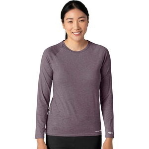 image:imageCarhartt Scrubs C31002 Womens Force Modern Fit Long Sleeve TeeBlack Plum Heather