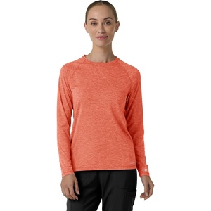 image:imageCarhartt Scrubs C31002 Womens Force Modern Fit Long Sleeve TeeDusty Cedar Heather