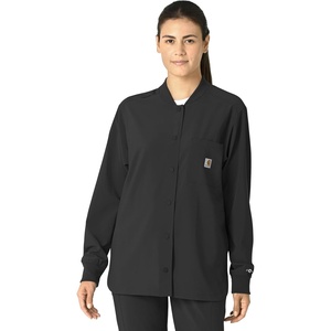 image:imageCarhartt Scrubs C81023 Womens Rugged Flex Modern Fit Bonded Fleece JaBlack