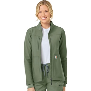 image:imageCarhartt Scrubs C81023 Womens Rugged Flex Modern Fit Bonded Fleece JaOlive