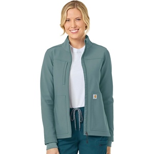 image:imageCarhartt Scrubs C81023 Womens Rugged Flex Modern Fit Bonded Fleece JaSummer Blue