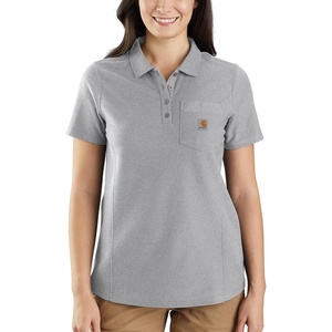 image:imageCarhartt Womens 104229 Womens Contractors Work Pocket PoloHeather Gray