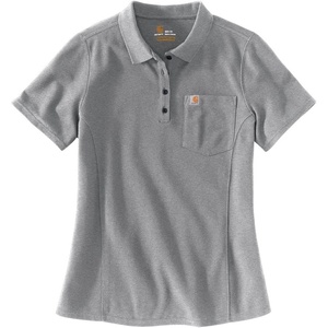 image:imageCarhartt Womens 104229 Womens Contractors Work Pocket PoloHeather Grey