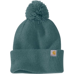 image:imageCarhartt Womens Knit PomPom Cuffed BeanieSea Pine
