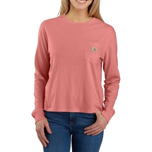 image:imageCarhartt Womens Tencel Fiber Series Loose Fit LongSleeve Pocket TShirtAged Coral