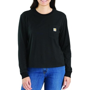 image:imageCarhartt Womens Tencel Fiber Series Loose Fit LongSleeve Pocket TShirtBlack