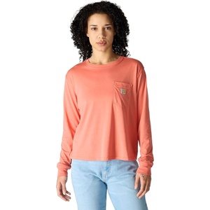 image:imageCarhartt Womens Tencel Fiber Series Loose Fit LongSleeve Pocket TShirtDusty Cedar