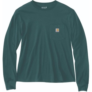 image:imageCarhartt Womens Tencel Fiber Series Loose Fit LongSleeve Pocket TShirtGreenstone