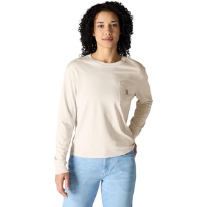 image:imageCarhartt Womens Tencel Fiber Series Loose Fit LongSleeve Pocket TShirtOat Milk Heather