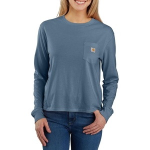 image:imageCarhartt Womens Tencel Fiber Series Loose Fit LongSleeve Pocket TShirtThundercloud