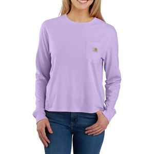 image:imageCarhartt Womens Tencel Fiber Series Loose Fit LongSleeve Pocket TShirtViolet Haze