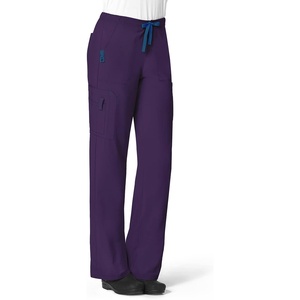 image:imageCrossFlex Womens Boot Cut Cargo Scrub PantEggplant