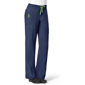 image:imageCrossFlex Womens Boot Cut Cargo Scrub PantNavy