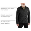 image:imageCarhartt Mens Force Relaxed Fit FullZip LongSleeve Hooded TShirtBlack