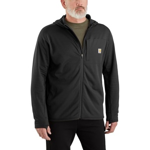image:imageCarhartt Mens Force Relaxed Fit FullZip LongSleeve Hooded TShirtBlack