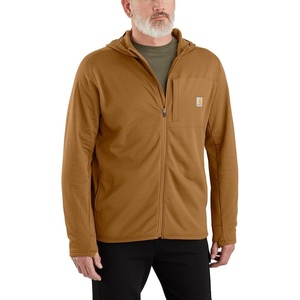 image:imageCarhartt Mens Force Relaxed Fit FullZip LongSleeve Hooded TShirtCarhartt Brown