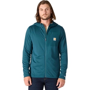 image:imageCarhartt Mens Force Relaxed Fit FullZip LongSleeve Hooded TShirtGreenstone