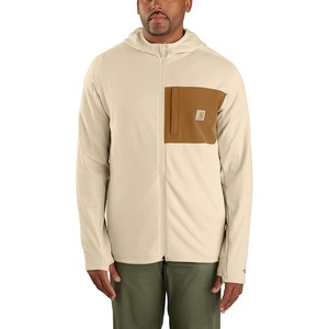 image:imageCarhartt Mens Force Relaxed Fit FullZip LongSleeve Hooded TShirtOat Milk