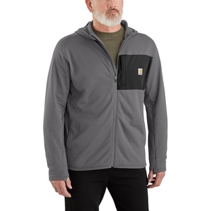 image:imageCarhartt Mens Force Relaxed Fit FullZip LongSleeve Hooded TShirtSteel