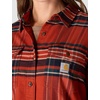 image:imageCarhartt Womens 107135 Womens Tencel Fiber Series Relaxed Fit PlaiSpice Red