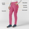 image:imageCarhartt Womens Knit Womens Modern Scrub PantElectric Fuschia
