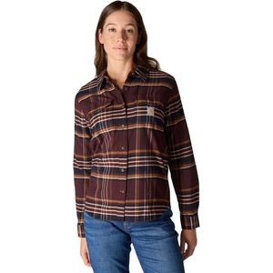 image:imageCarhartt Womens 107135 Womens Tencel Fiber Series Relaxed Fit PlaiBlackberry