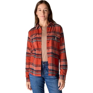 image:imageCarhartt Womens 107135 Womens Tencel Fiber Series Relaxed Fit PlaiSpice Red
