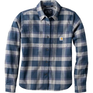 image:imageCarhartt Womens Hamilton Relaxed Ls Plaid ShirtDeep Smoke Blue