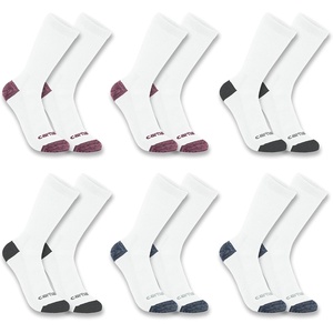 image:imageCarhartt Womens SC1156W Womens Midweight Crew Sock 6PackWhite Assorted