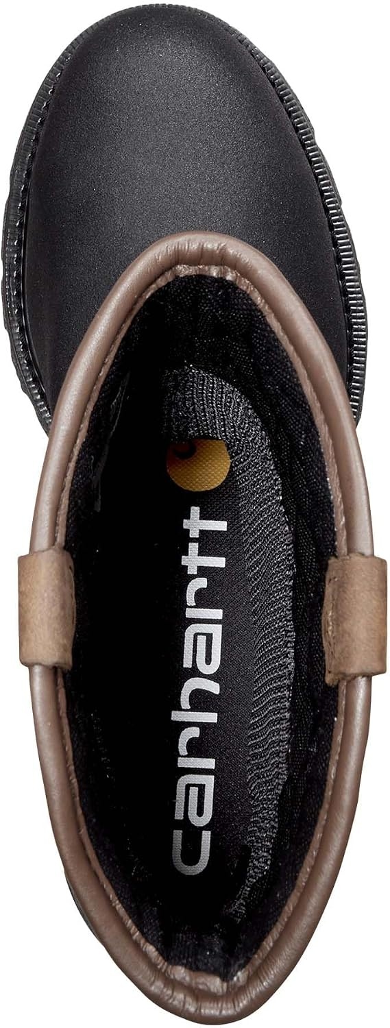 image:imageCarhartt Heritage 11 Insulated Waterproof Wellington Boot  Steel Toe Helcor Leather TPU Heel Guard and Achilles Flex JointDark BrownBlack Leather