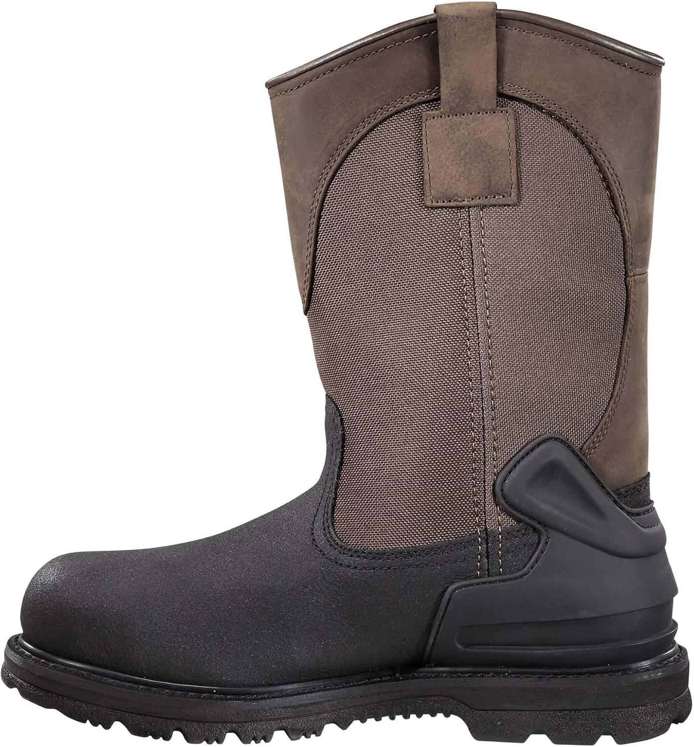 image:imageCarhartt Heritage 11 Insulated Waterproof Wellington Boot  Steel Toe Helcor Leather TPU Heel Guard and Achilles Flex JointDark BrownBlack Leather