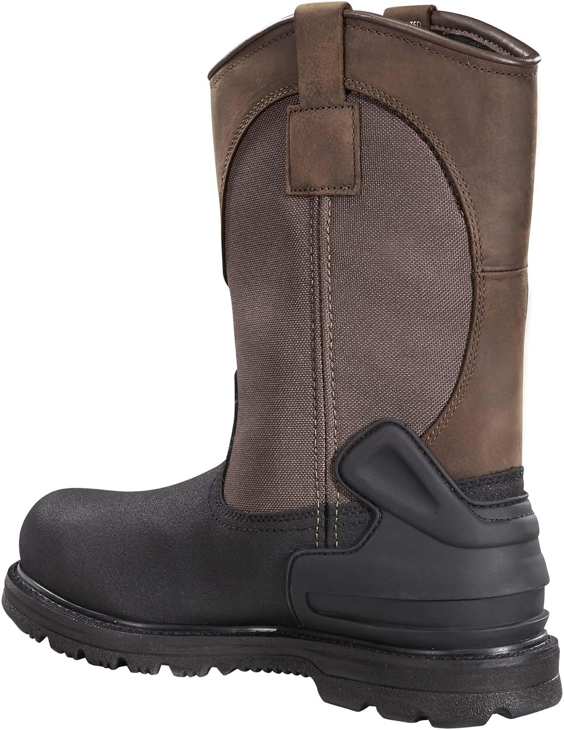 image:imageCarhartt Heritage 11 Insulated Waterproof Wellington Boot  Steel Toe Helcor Leather TPU Heel Guard and Achilles Flex JointDark BrownBlack Leather