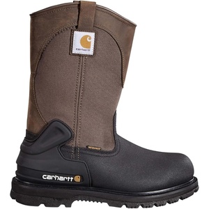 image:imageCarhartt Heritage 11 Insulated Waterproof Wellington Boot  Steel Toe Helcor Leather TPU Heel Guard and Achilles Flex JointDark BrownBlack Leather